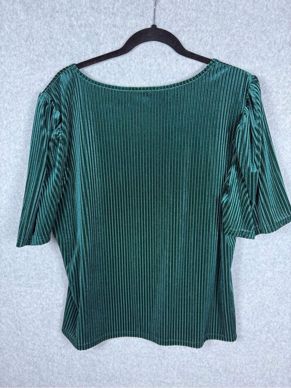 SHEIN Curve 3XL Emerald Green Velvet Top Square Neck Holiday Whimsigoth Party - Picture 2 of 5
